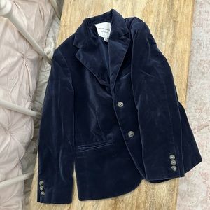 Janie and Jack navy velvet blazer size 8